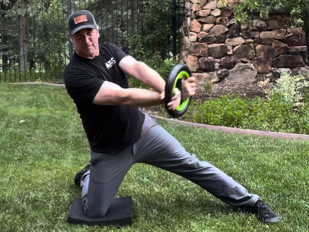 Cross-Grip Torso Turns (1) - Split Kneeling