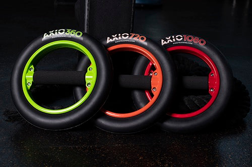 AXIO Trainer 3 Pack - One (1) AXIO360 - Introductory Single-Mass Training System.     One (1) AXIO720 - Advanced Dual-Mass Training System.     One (1) AXIO1080 - Expert Triple-Mass Training System.