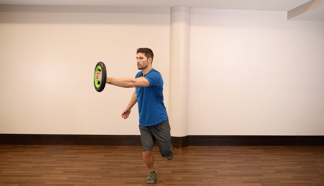 Single Leg Balance Right- Left Arm Rotating Wheel