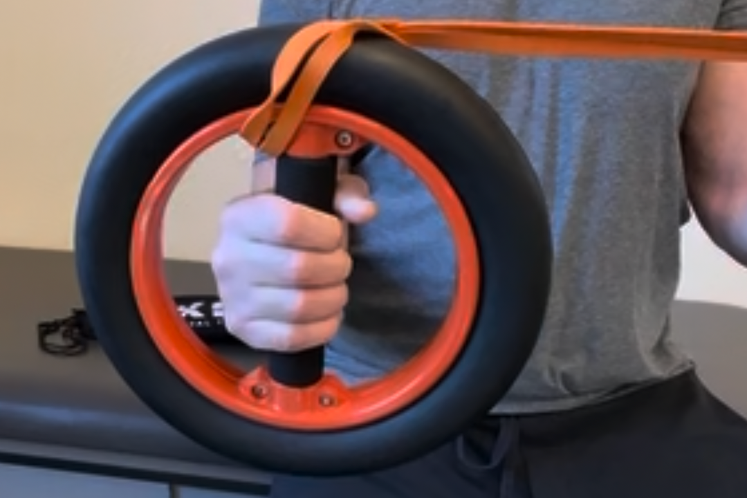 Band Resisted Supinated Rotations - Bent Elbow