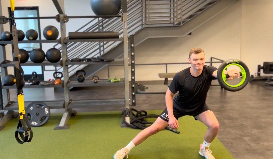 Side Lunge Single Arm Rotations
