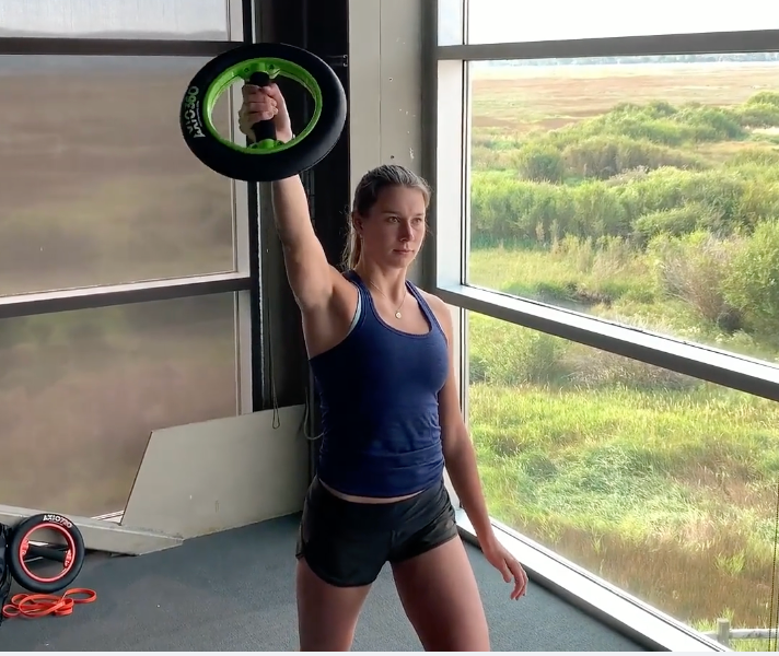 Split Stance Scaption Raises