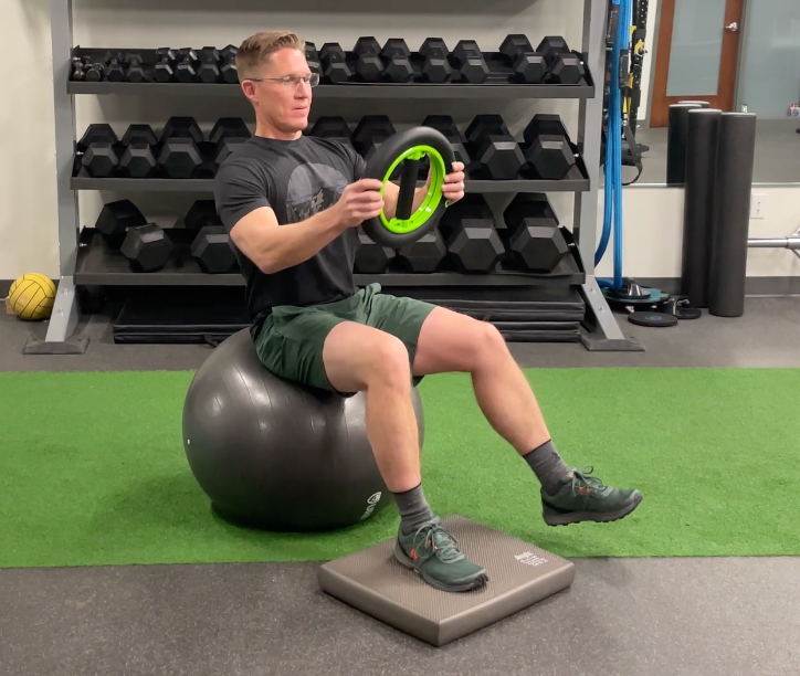 Seated One Leg Driver Rotations