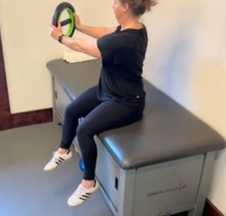 Seated Driver Torso Turns (Feet Up)