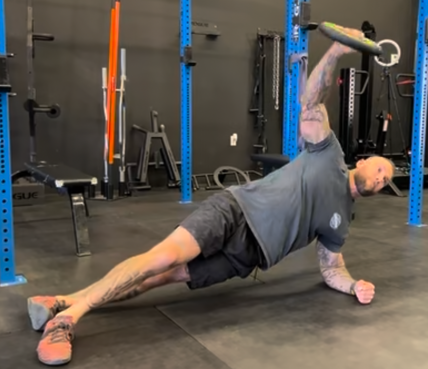 Side Plank Arm Bar Rotations