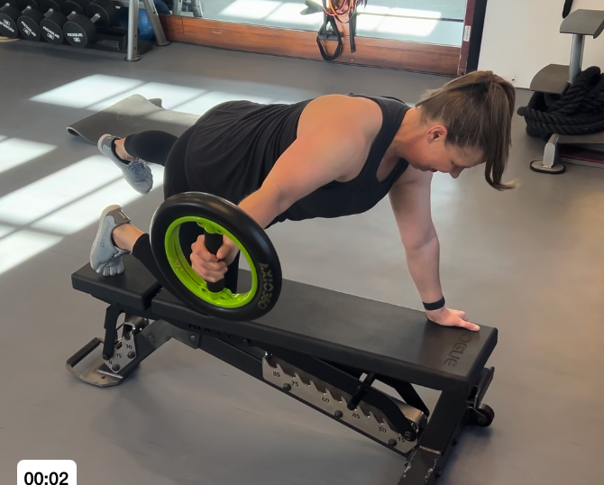 Bench Bird Dog T-Rotations