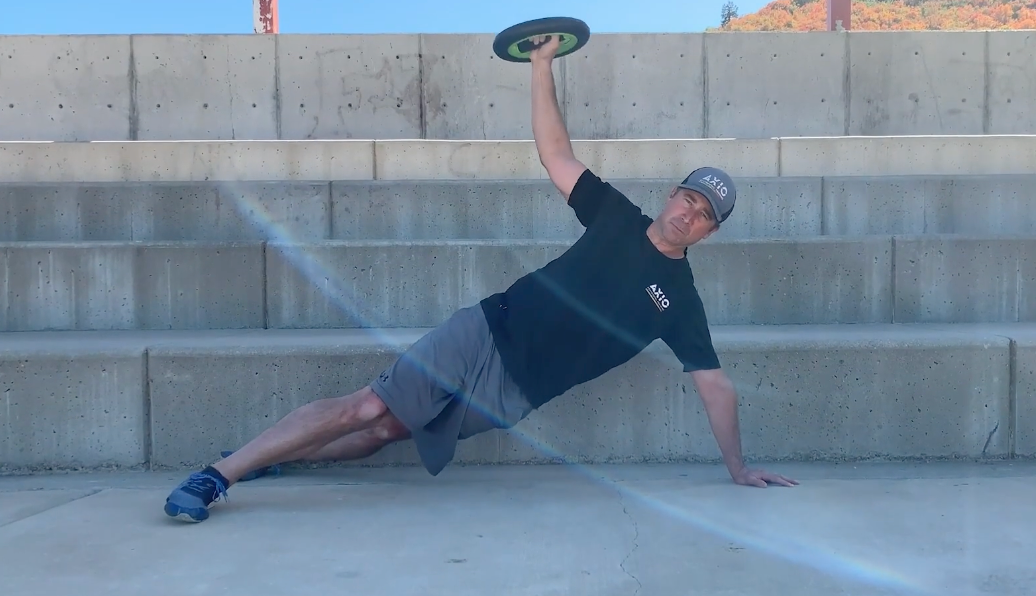 Side Plank Arm Bar T-Raises